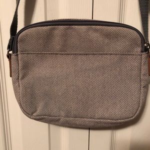 Thirty one double zip crossbody bag two tone weave